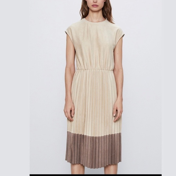 Zara Dresses & Skirts - NEW! Zara Suede Pleated Dress